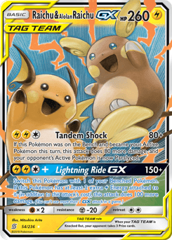 ライチュウ (Raichu & Alolan Raichu-GX)